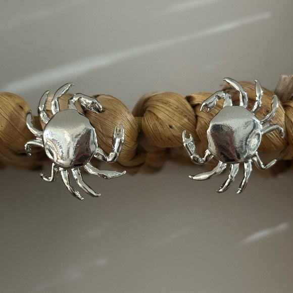 Silver Crab Earrings - Picture 15 of 17